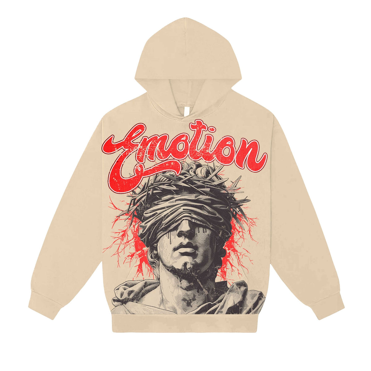 BLINDED CROPPED HOODIE MIXED EMOTION