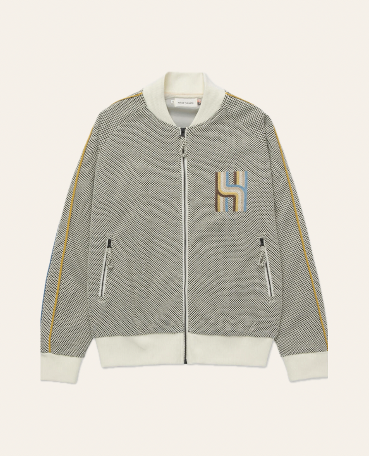 NOVELTY KNIT TRACK JACKET H.T.G