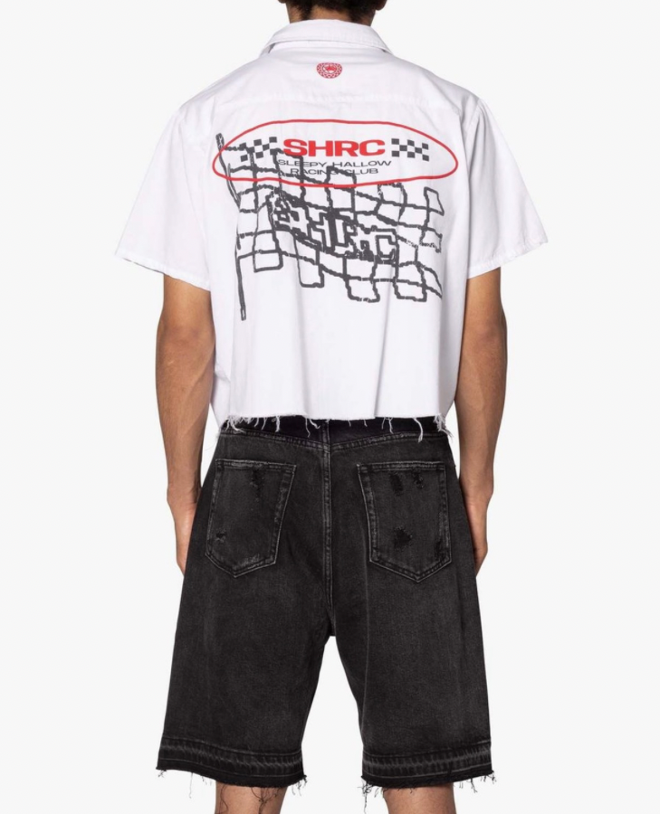 CHECKERED FLAG CROPPED SHIRT MNML