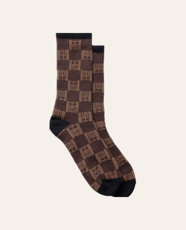 MONOGRAM RIBBED SOCK H.T.G