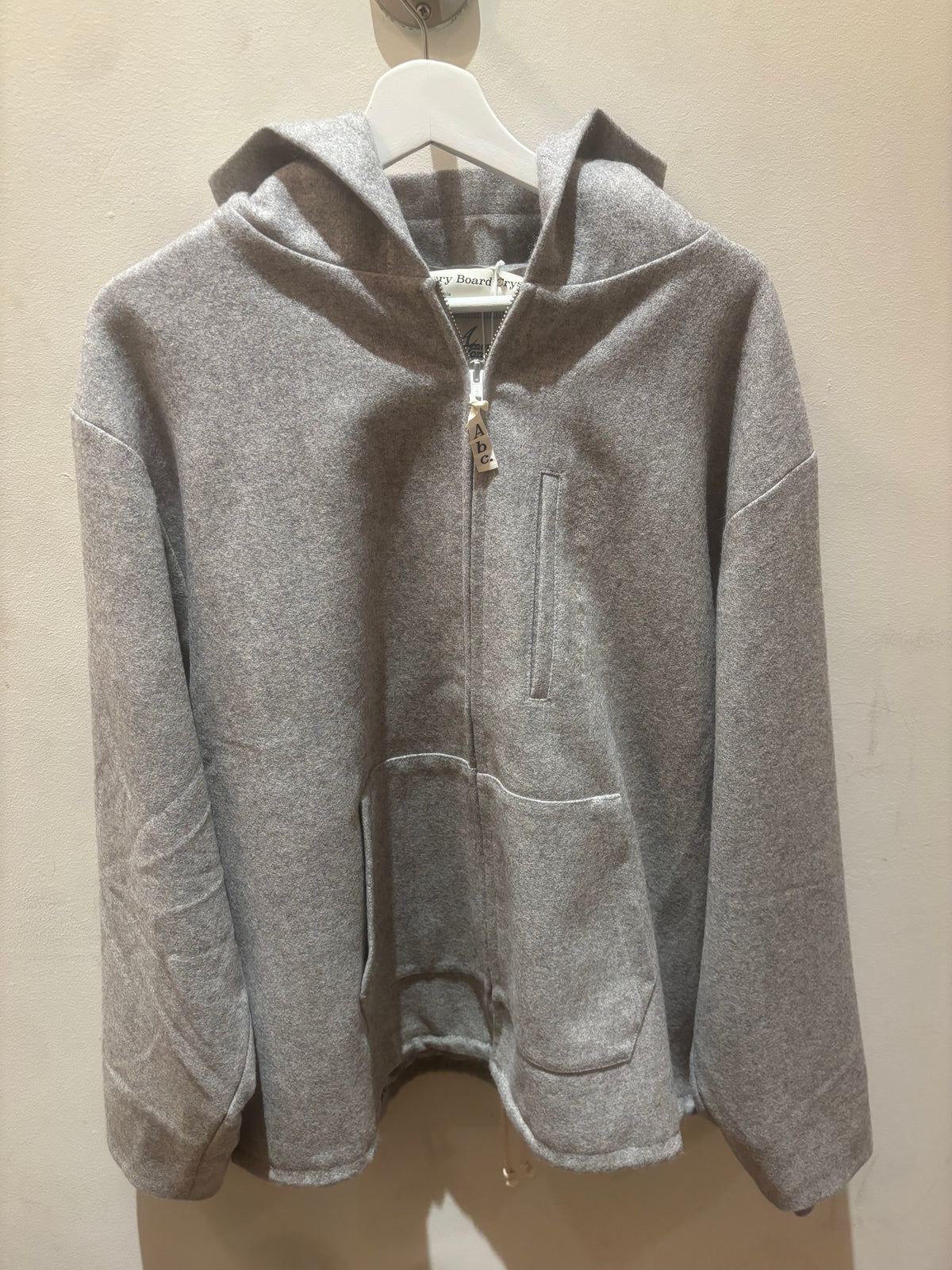 WOOL ZIP UP HOODIE ABC